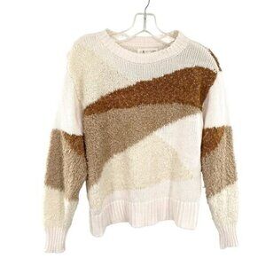 Lou & Grey Fuzzmarl Sweater Neutral Wool Blend